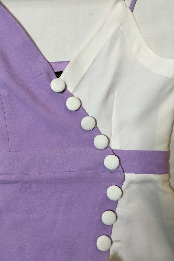 Lavender Button Bloom Dress