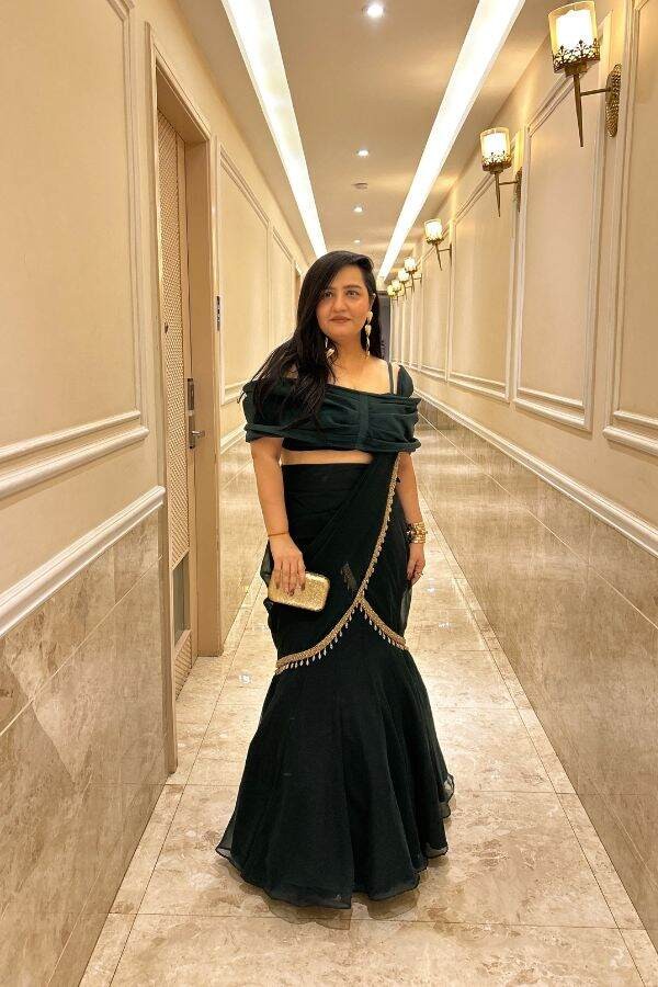 Dark Romance Saree