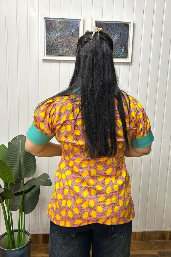 Citrus Pop Collar Top