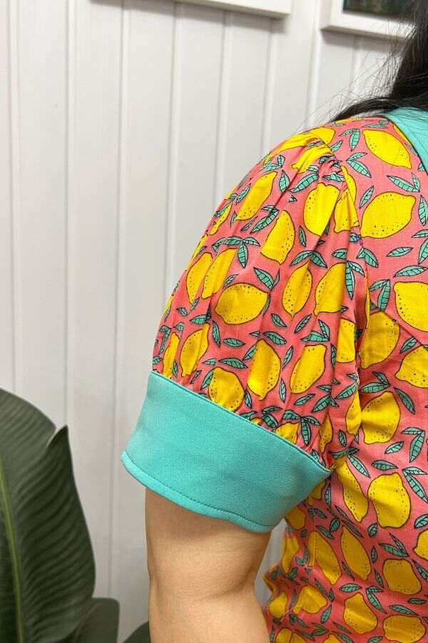 Citrus Pop Collar Top