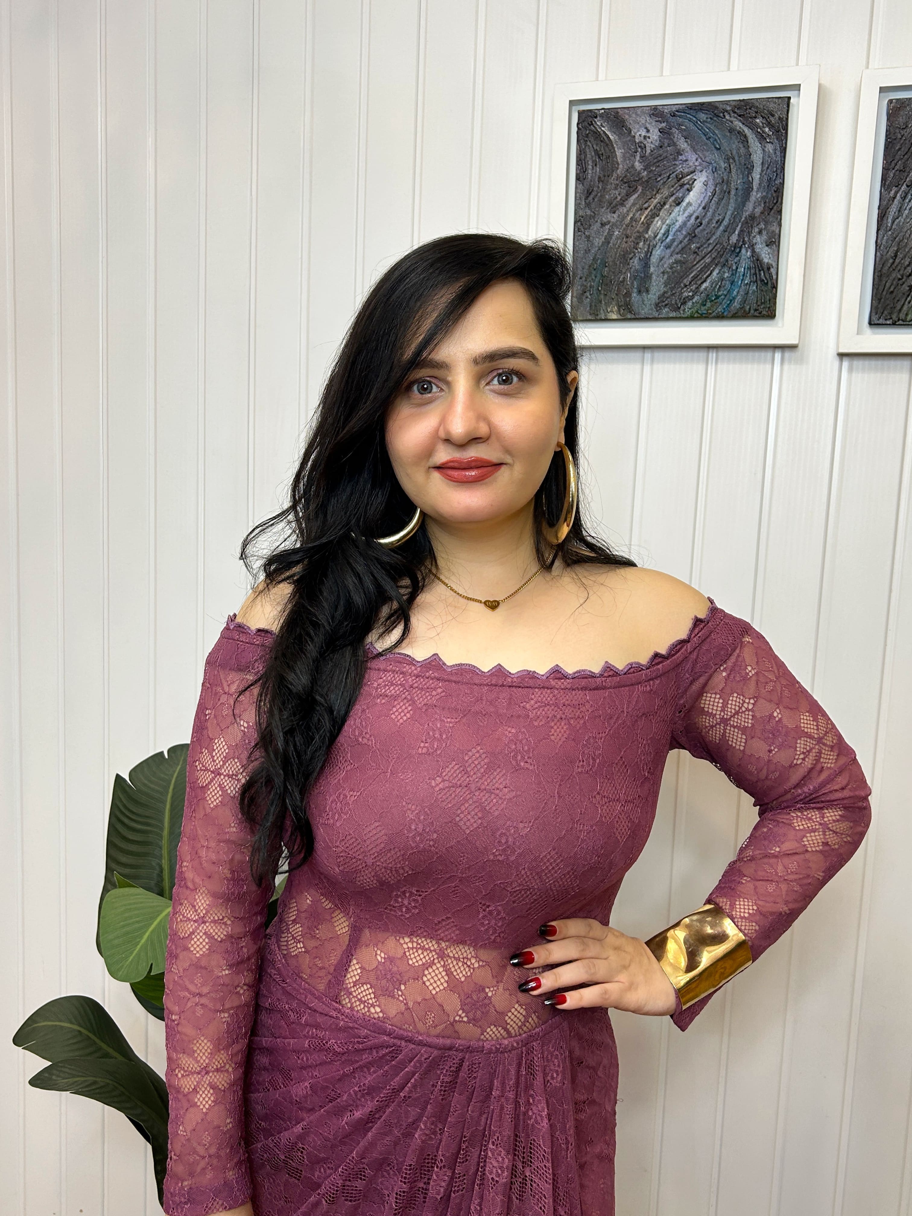 Berry Bloom Lace Dress