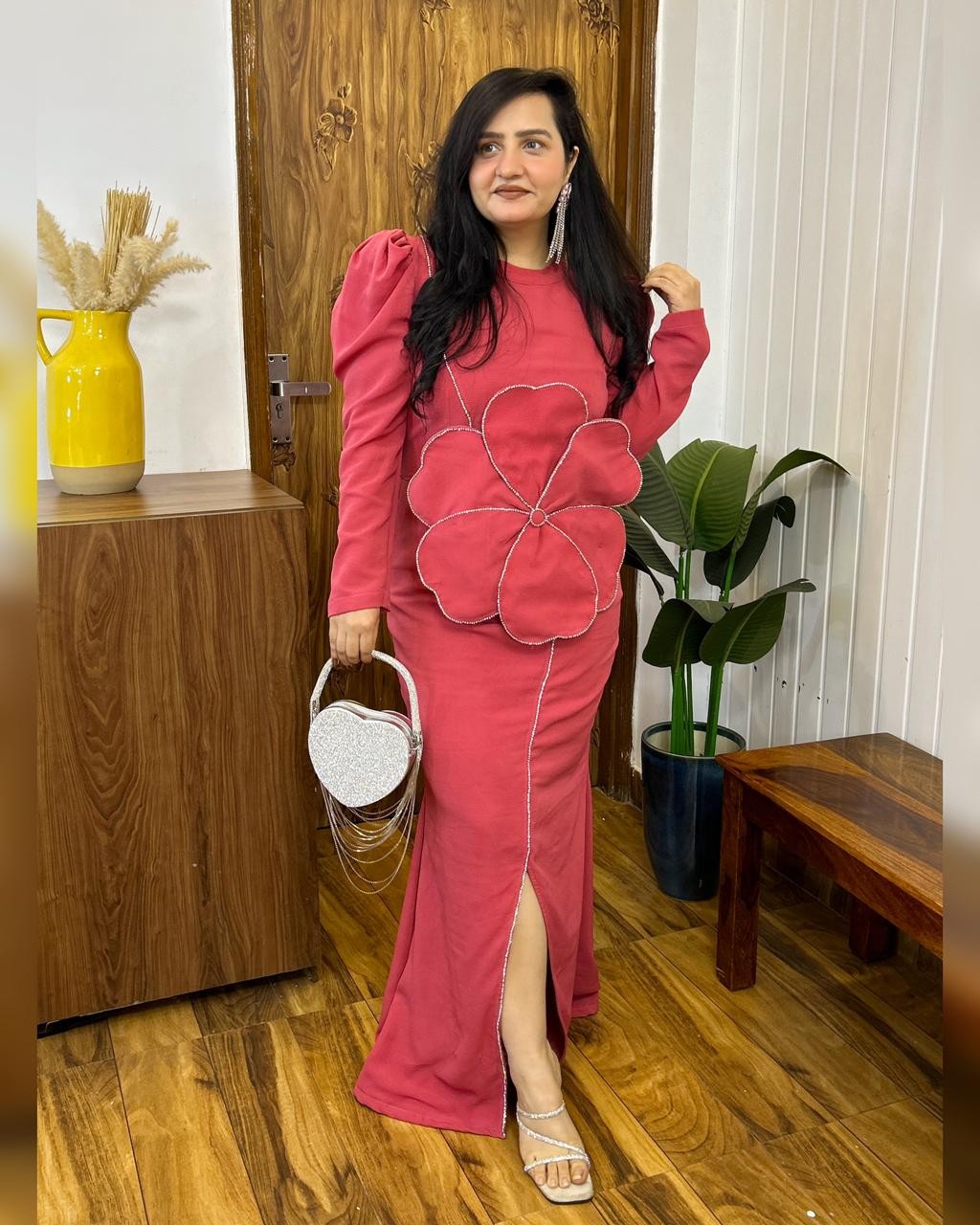 Rose Petal Statement Dress