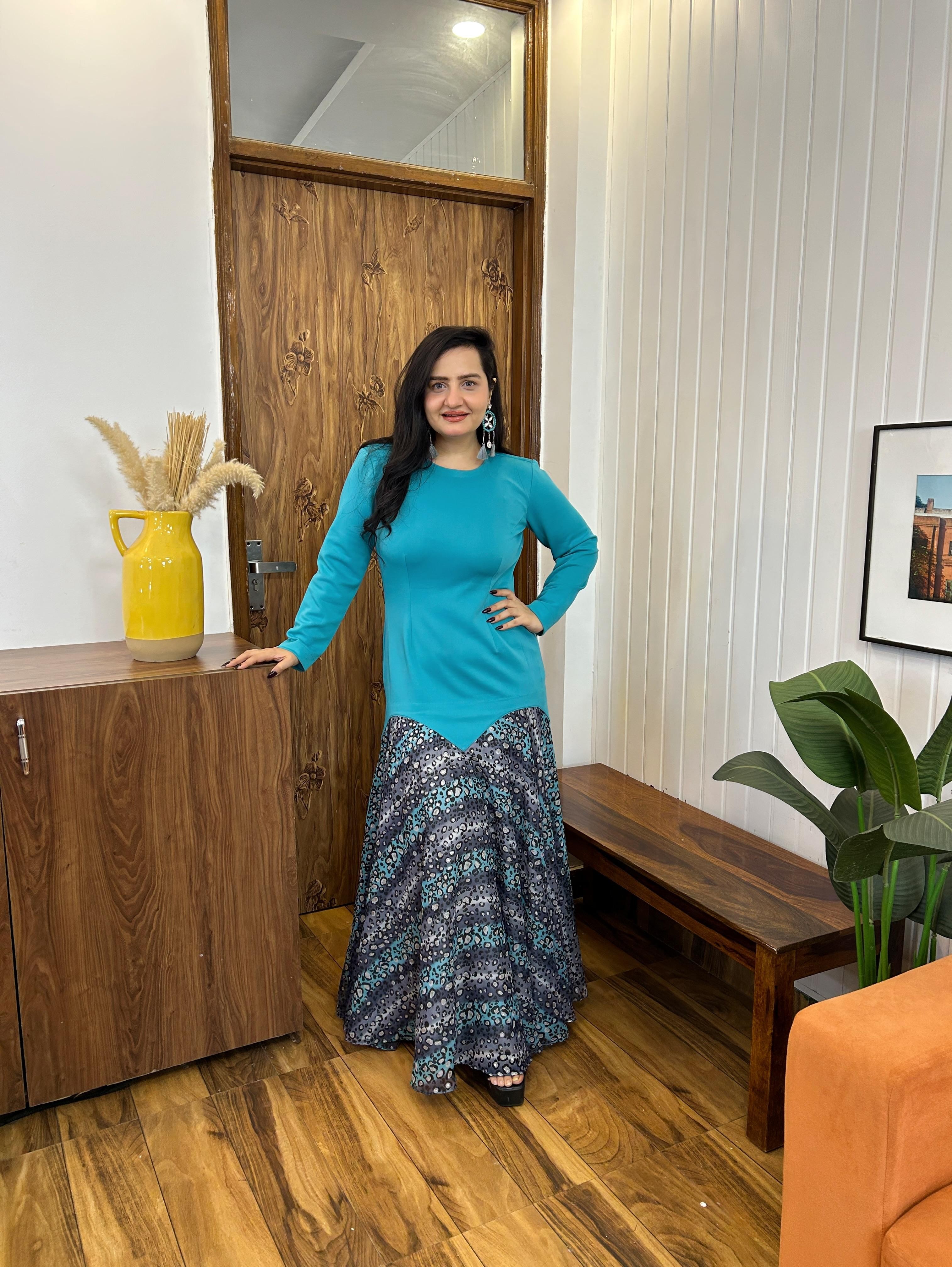 Ocean Bloom Fusion Dress