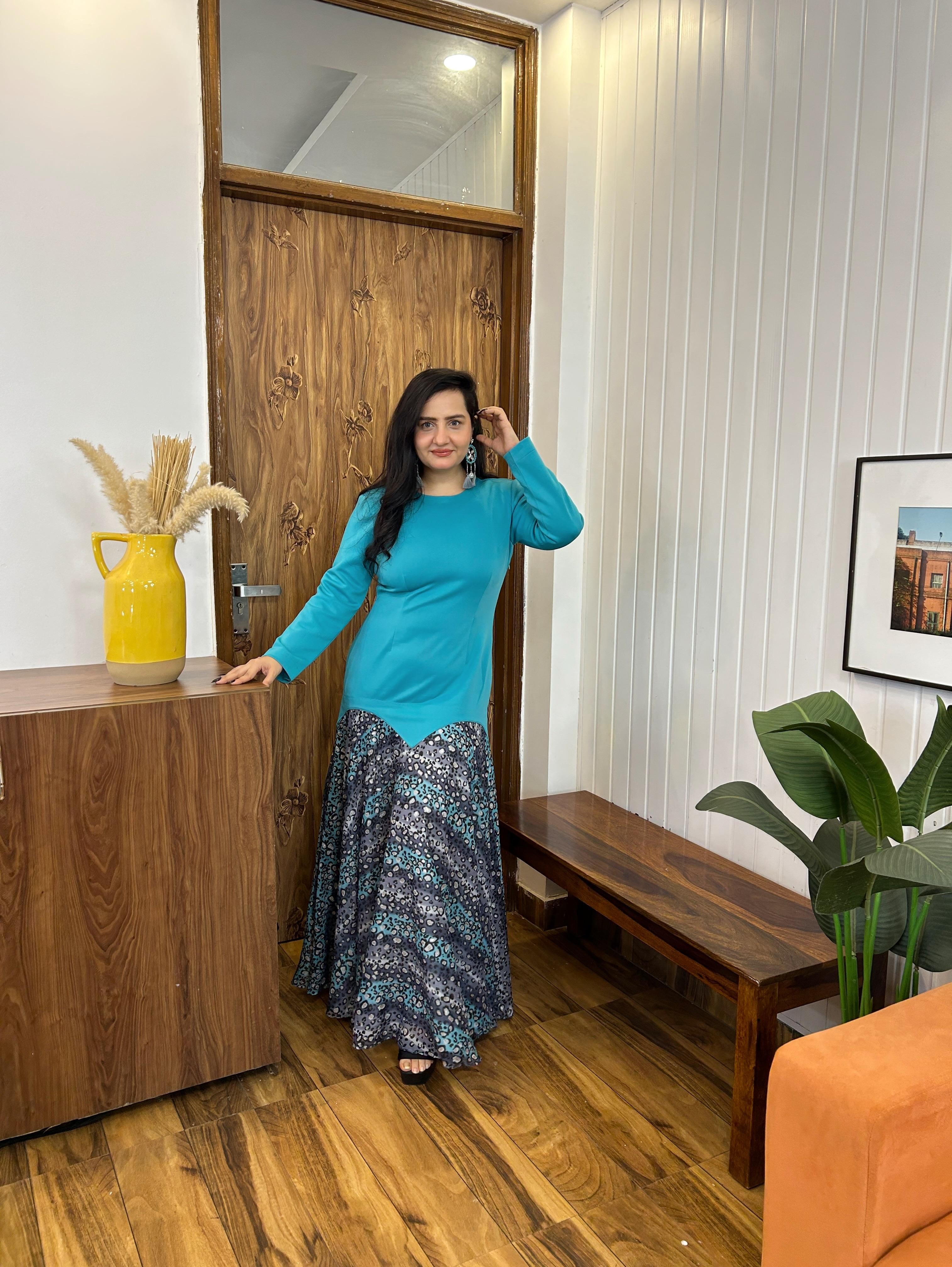 Ocean Bloom Fusion Dress