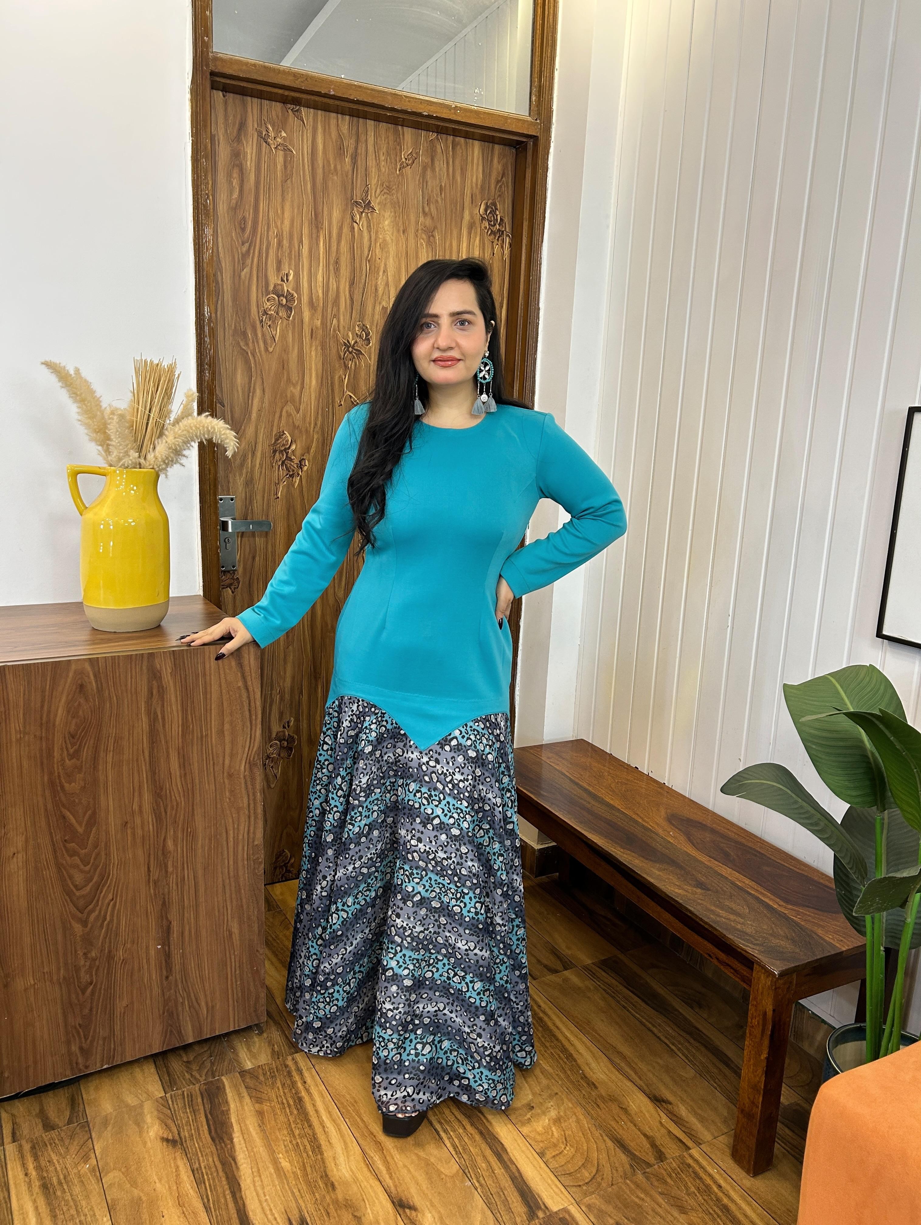 Ocean Bloom Fusion Dress